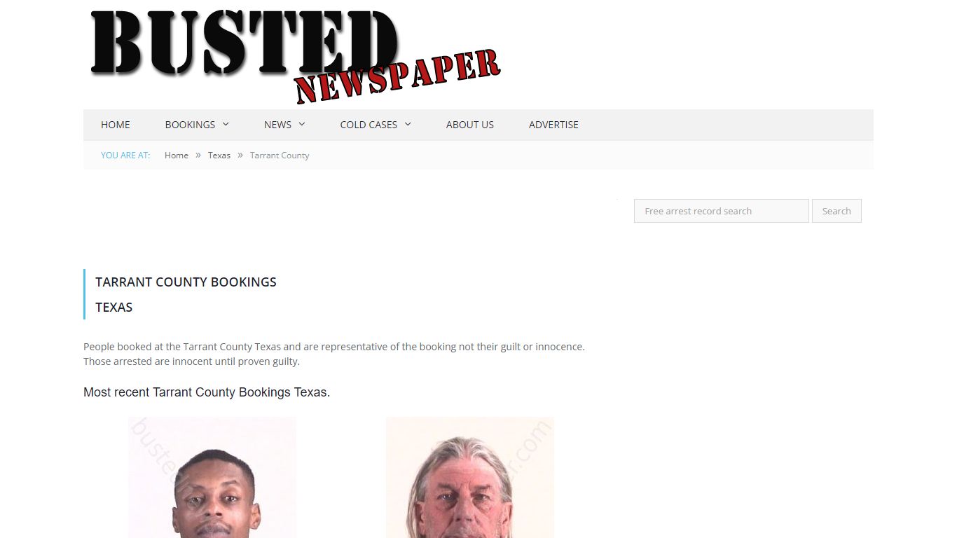 Tarrant County, TX Mugshots - BUSTEDNEWSPAPER.COM
